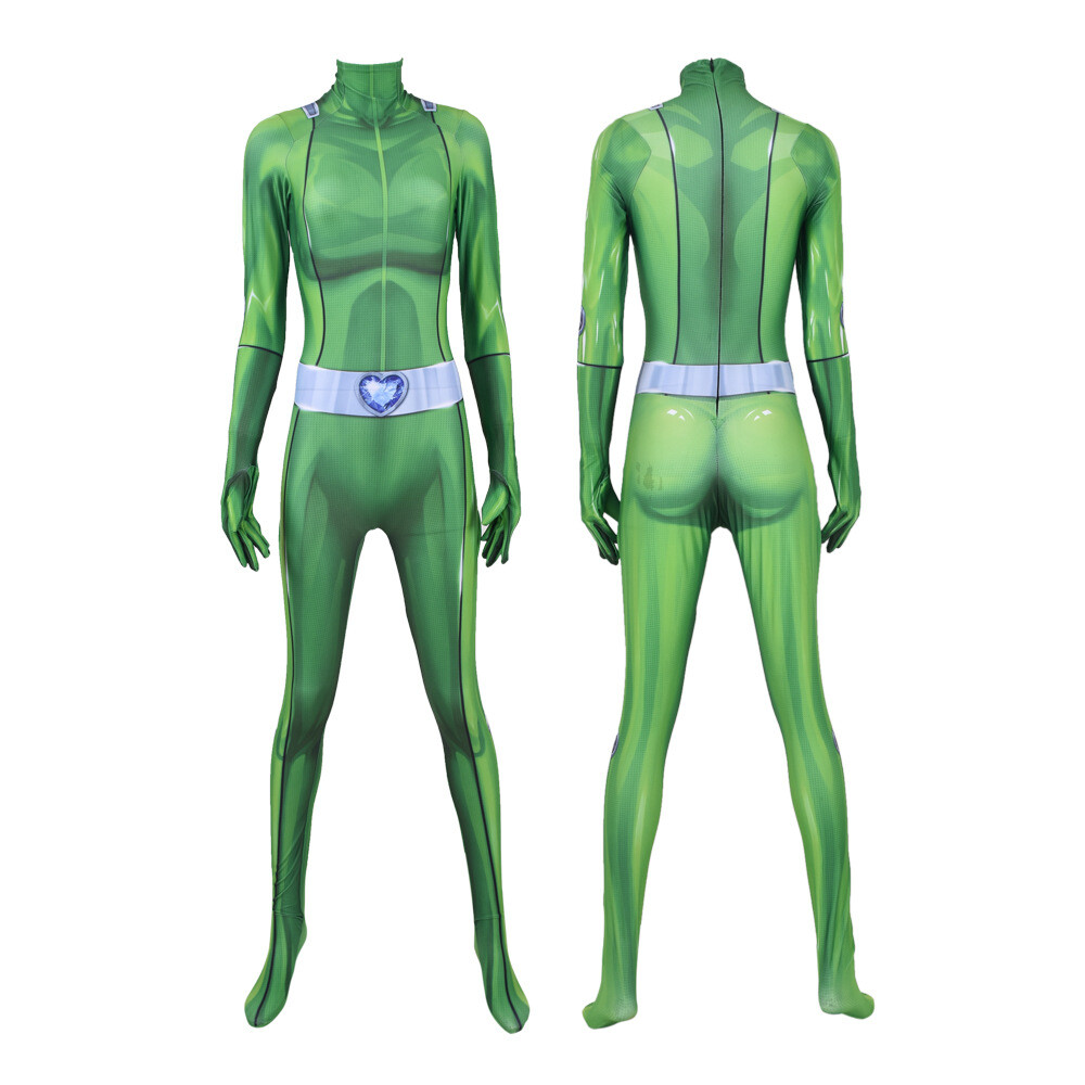 Totally Spies Clover Ewing Alexandra Cosplay Jumpsuit Zentai Costume Bodysuit