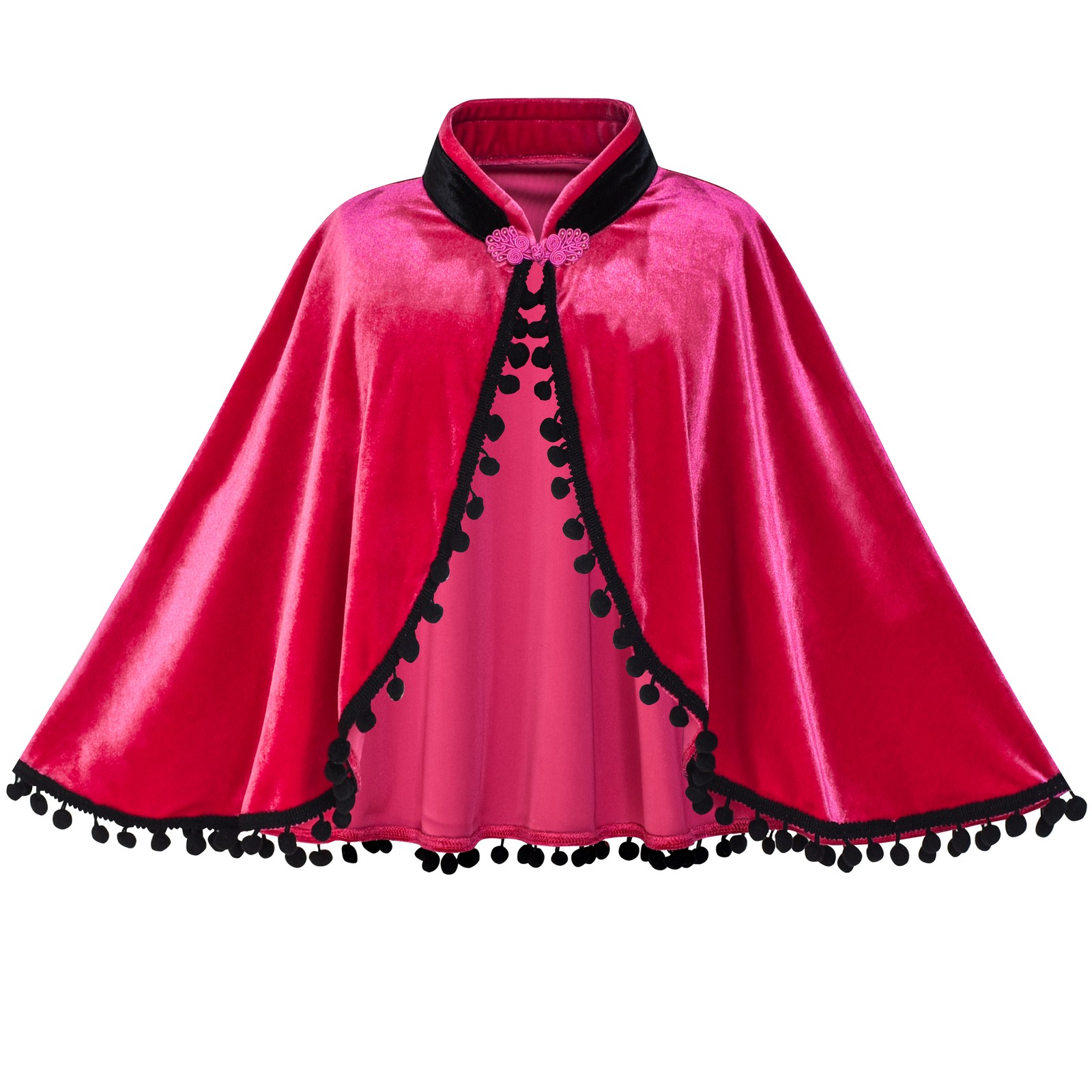 Sunny Fashion Girls Princess Dress Up Costume Cloak Velvet Cape Size 5-12