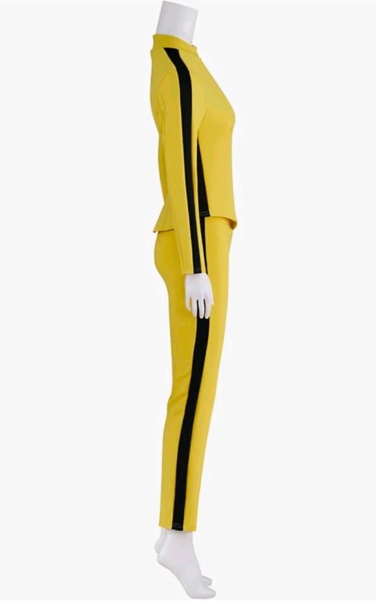 Kill Bill 2 Piece Beatrix Kiddo Cosplay Suit Adult Small Yellow Kung Fu Suit