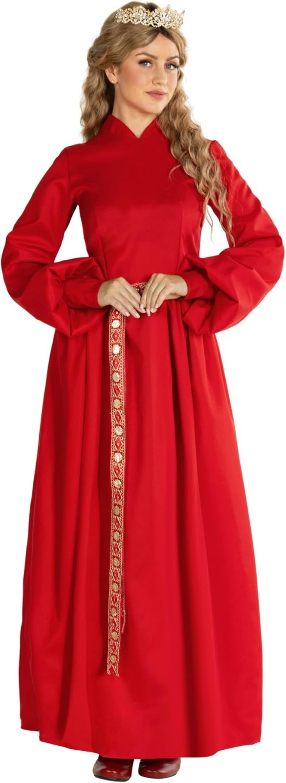 Women`s Buttercup Costume Red Princess Bride Peasant Dress Halloween S – 3XL
