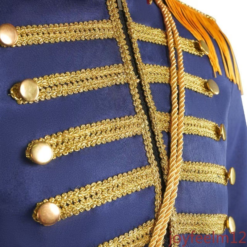European Court Performance Jacket Hat Halloween Cosplay Prince Red Costumes Suit