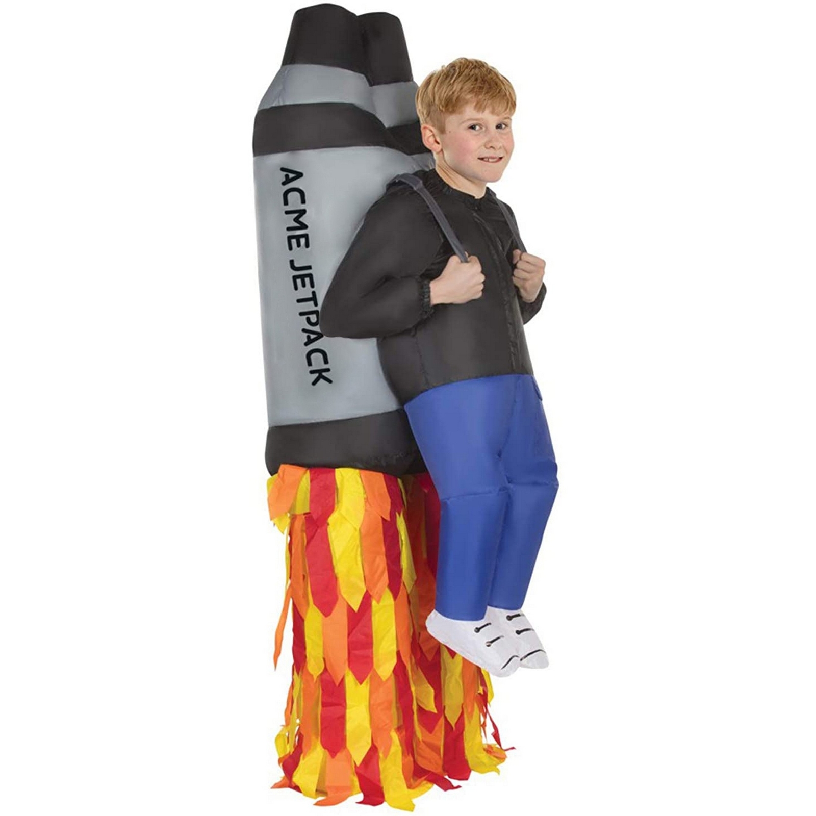 Kids Jetpack Pick Me Up Inflatable Costume Boys Rocket Jet Pack Fancy Dress