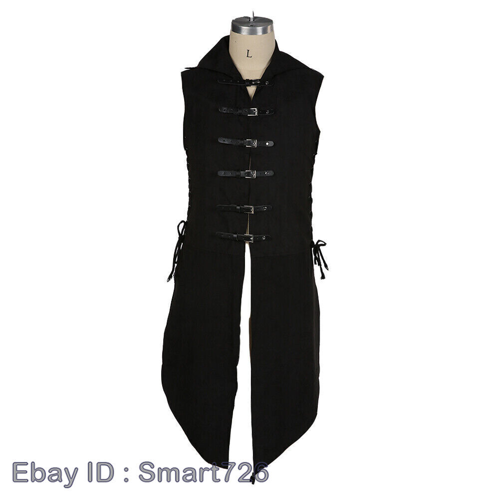 Vintage Man Medieval Pirate Knight Vest Cosplay Costume Renaissance Vest Clothes
