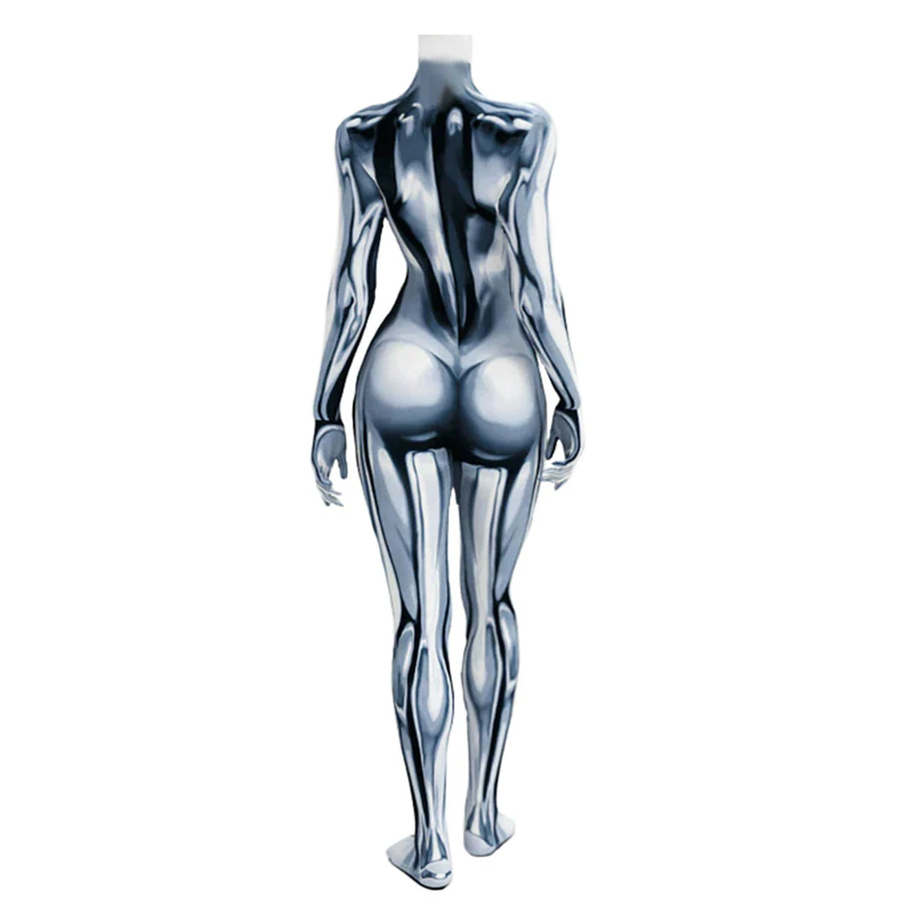 Woman Silver Surfer Jumpsuit Cosplay Costume Bodysuit Suit Adult Kids Halloween