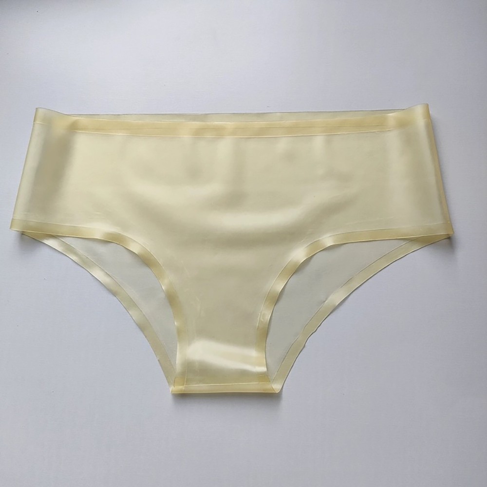 Womens Latex Briefs Clear Rubber Shorts Underwear Fetish Clubwear BDSM 0.4mm