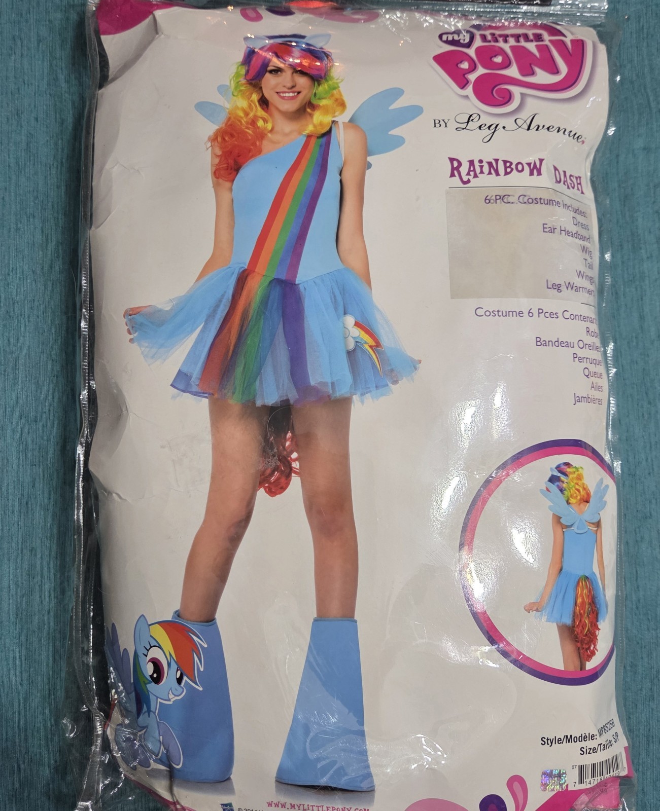 My Little Pony Rainbow Dash Costume Adult size small – 2014 – new in package