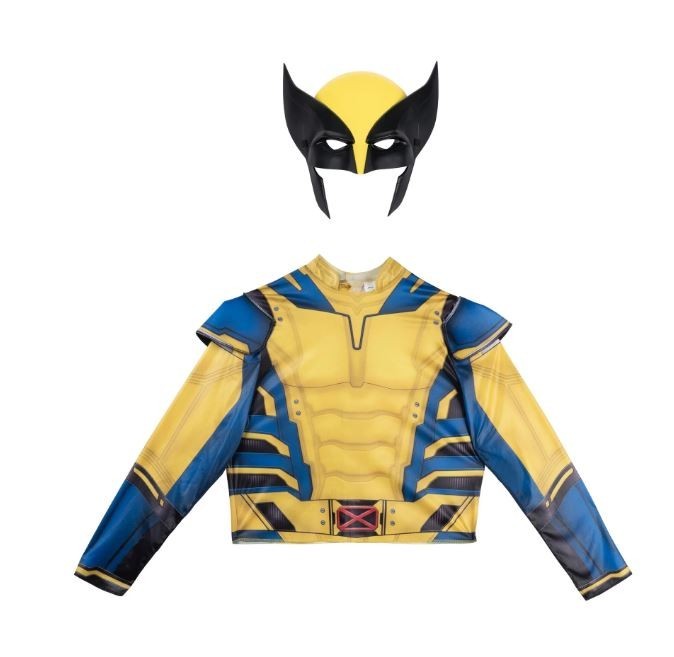 Jazwares Marvel Wolverine Halloween Costume Top and Mask For Adults S/M