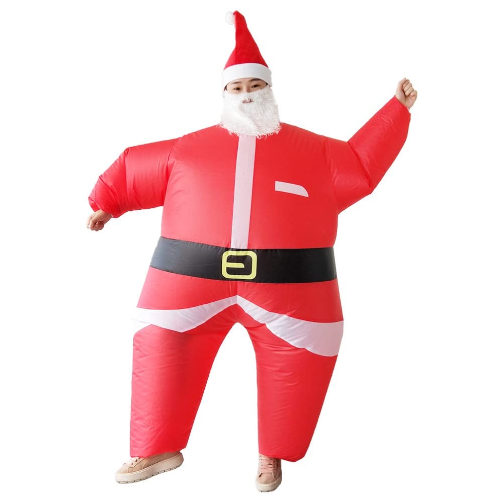 KLLOUZE Inflatable Christmas Santa Claus Suit, Funny Blow Up Christmas Costumes