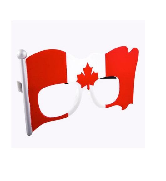 Party Costumes – Sun-Staches Canadian Canada Flag Mask Clear Lens NEW Halloween