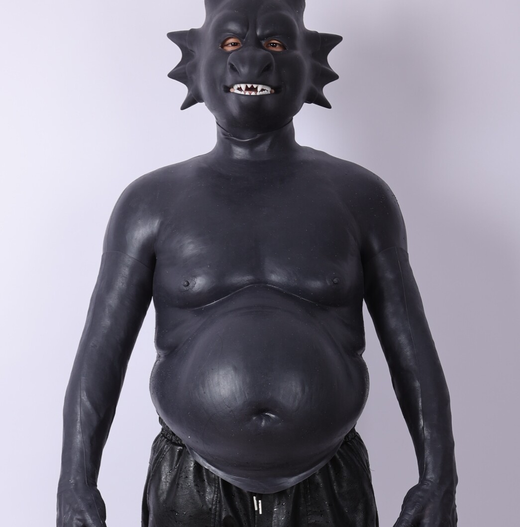 Smitizen Silicone Upper Suit with Fake Beer Belly Costumes for Halloween Party