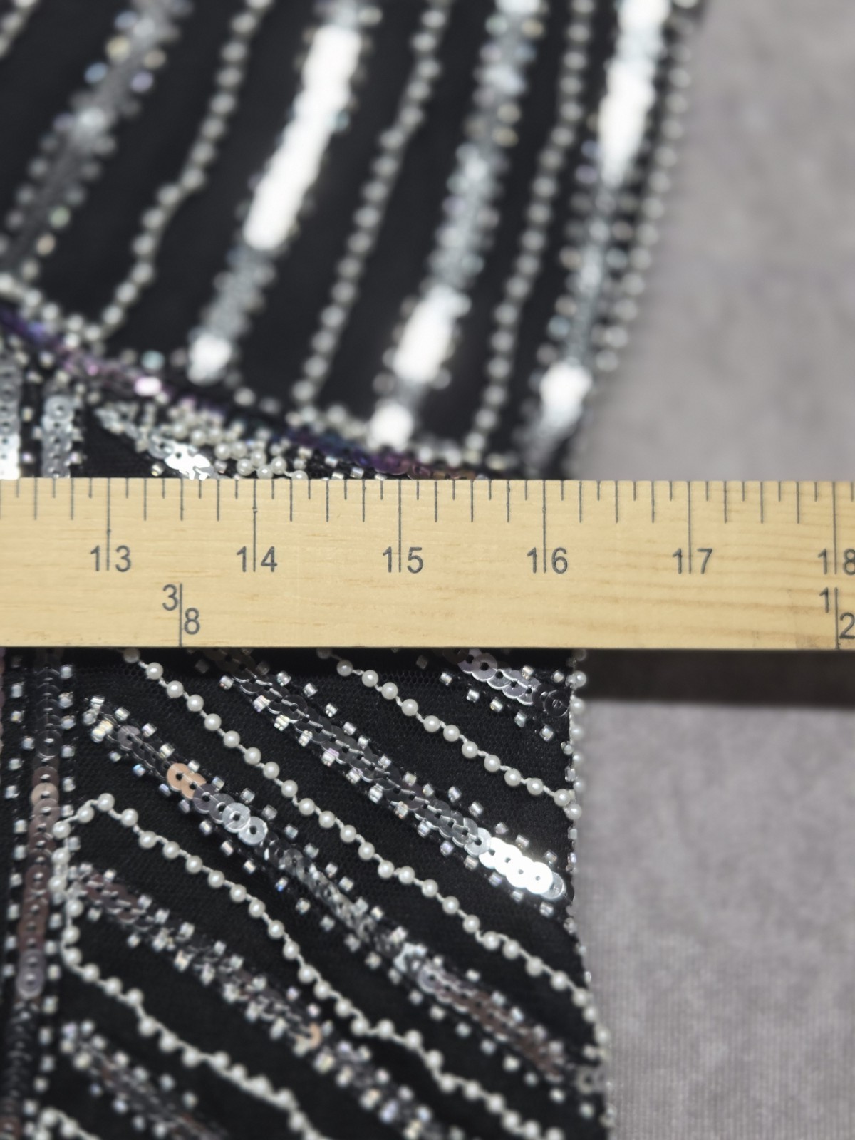 1920’s Black/Silver Bead Sequin & Fringe Flapper Gatsby Dress XL NWT
