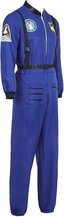 Astronaut Costume Adult Men Space Suit Spaceman Explorer Flight Suit Cosplay NWT