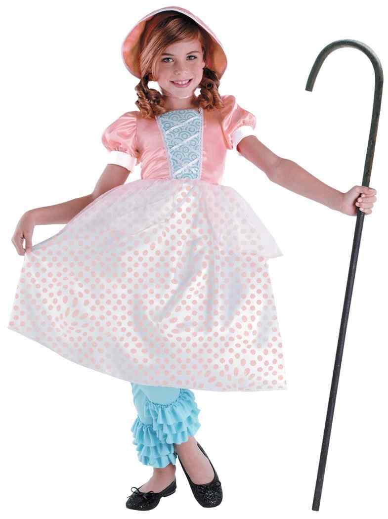 Little Bo Peep Toy Story Cartoon Fancy Dress Up Halloween Deluxe Child Costume
