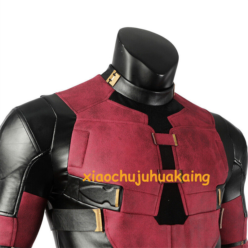 Deadpool 3 Wade Wilson Cosplay Costume Accessories Red Mask Belt Halloween Suit