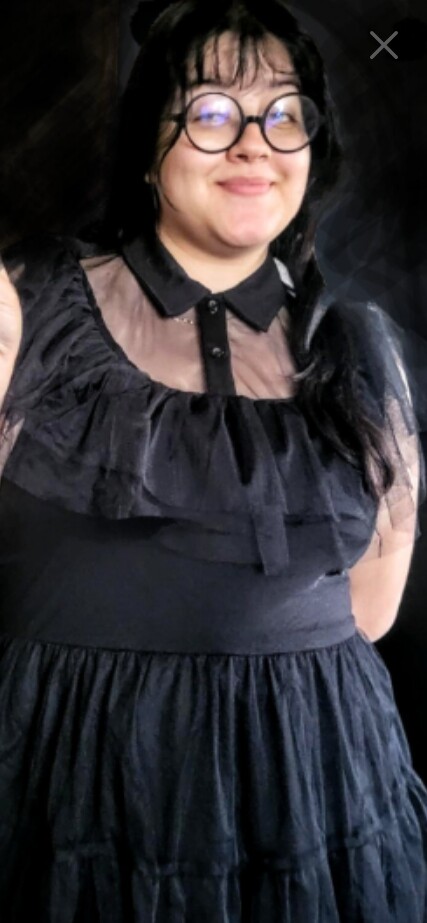 New black ruffles dress wednesday Women Adult Halloween costume XS S M L XL XXL