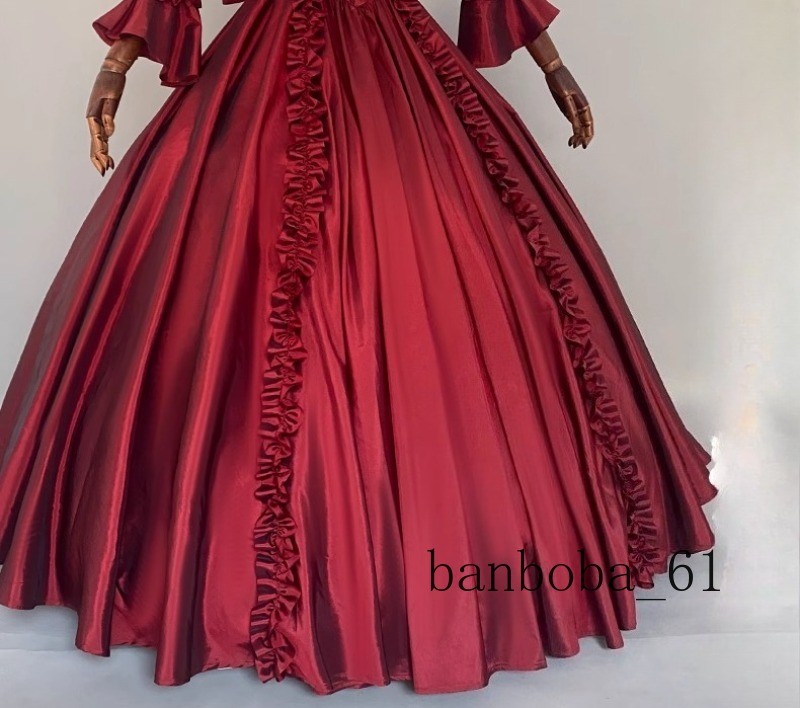 Identity Ⅴ Game Mary New Red Satin Lace Long Soft Dress Decoration Set Outfit