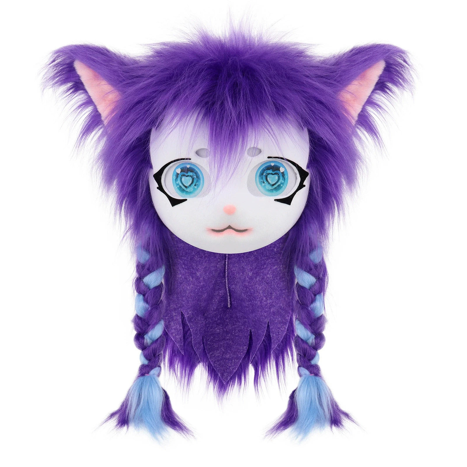 Anime Fluffy Beast Head Mask Plush Head Cosplay Props Unisex Wearable headgear
