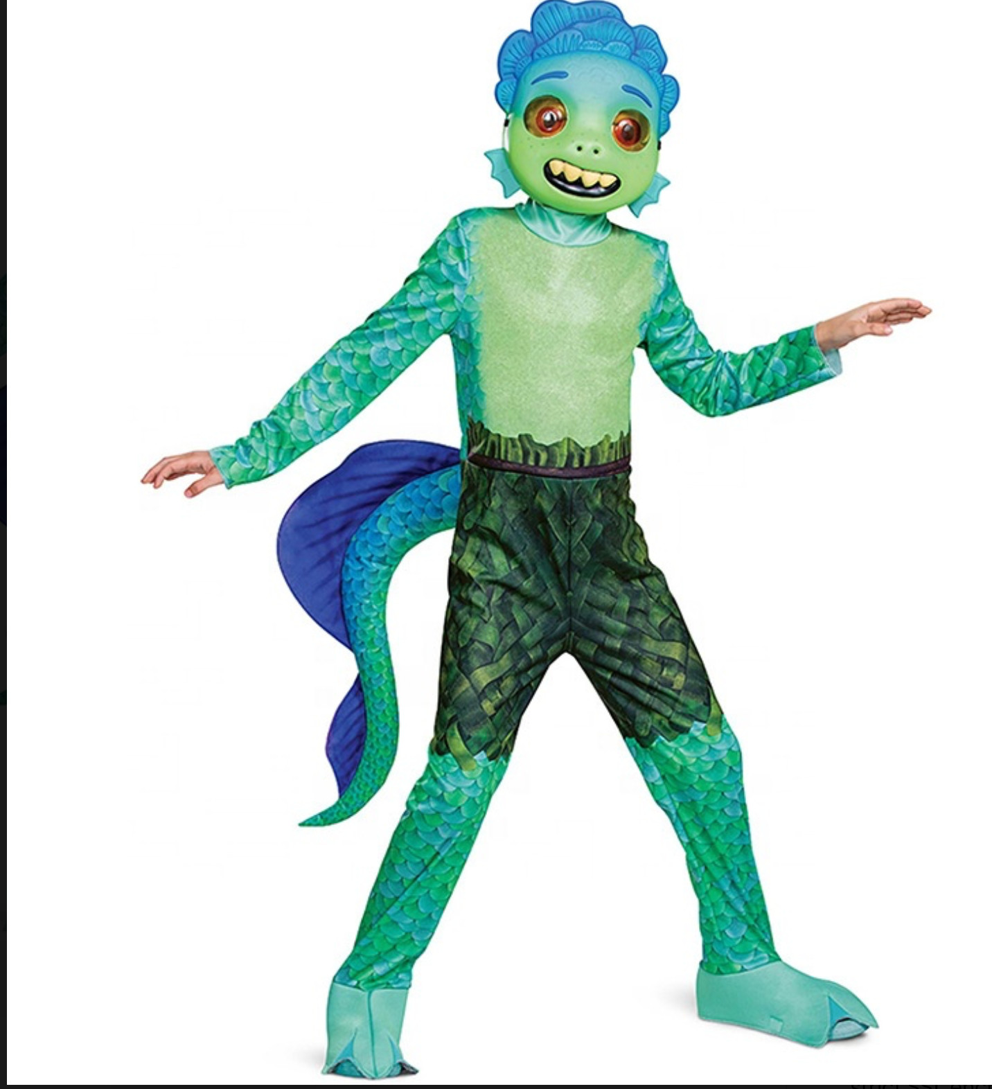 Luca Deluxe Kids Luca Costume Size New with stickers Small Medium Large and XL