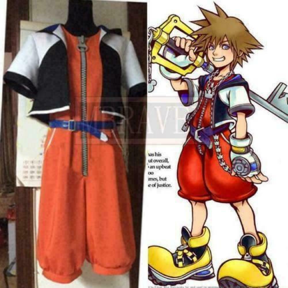 Kingdom Hearts 1 Sora Cosplay Costume Adult Halloween Custom Movie Cos&760
