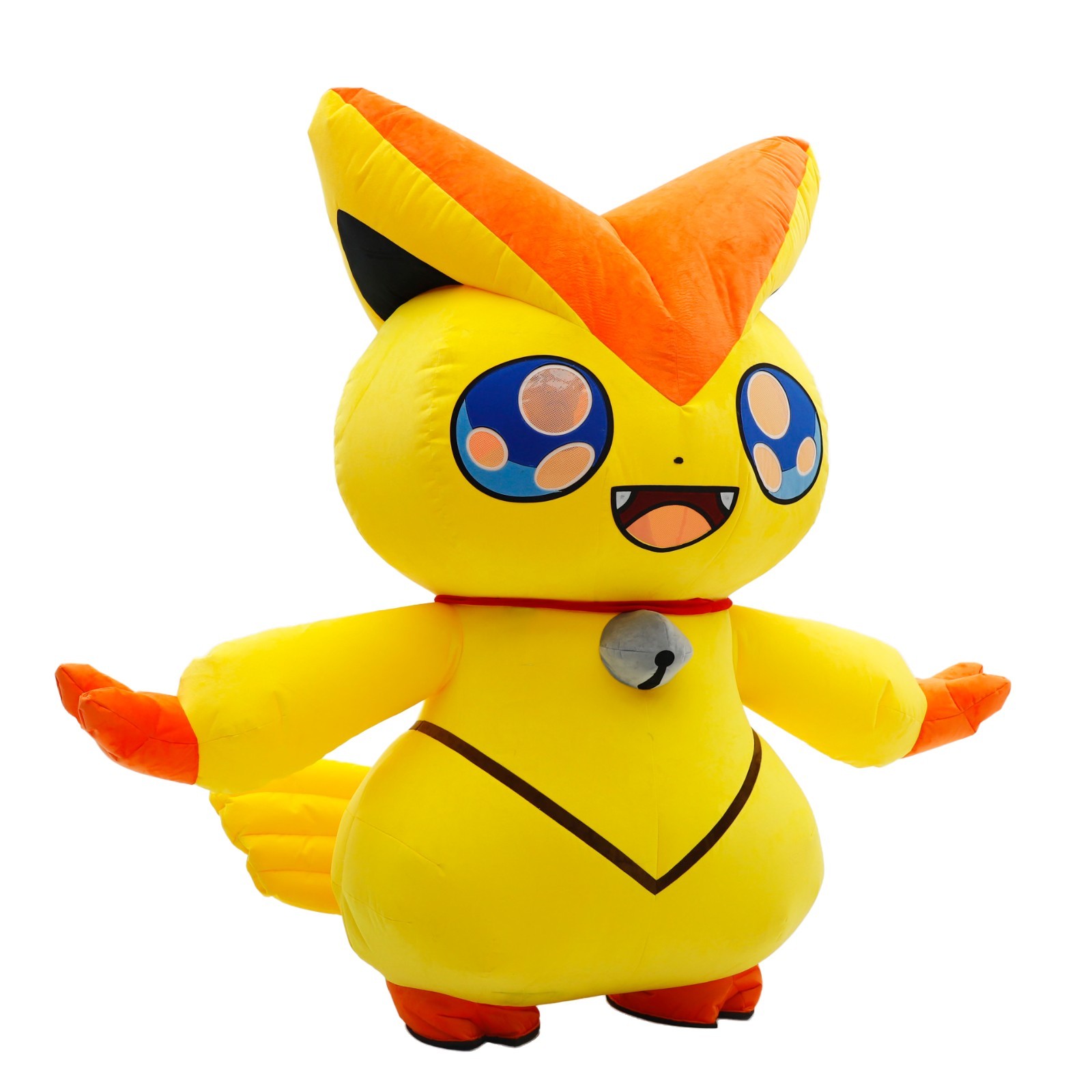Inflatable Costume Victini Plush Mascot Halloween Cosplay Party Event Outfit