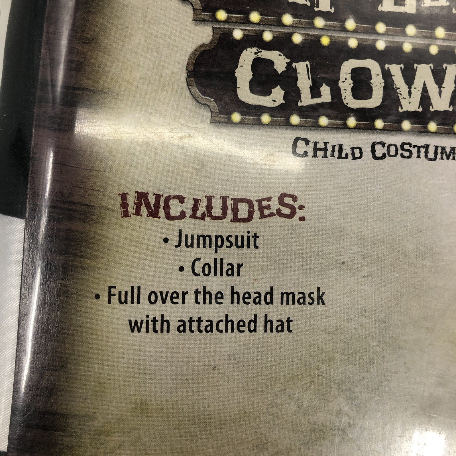 Boy’s Killer Clown Costume L 10/12 Complete with/Suit, Collar, Mask