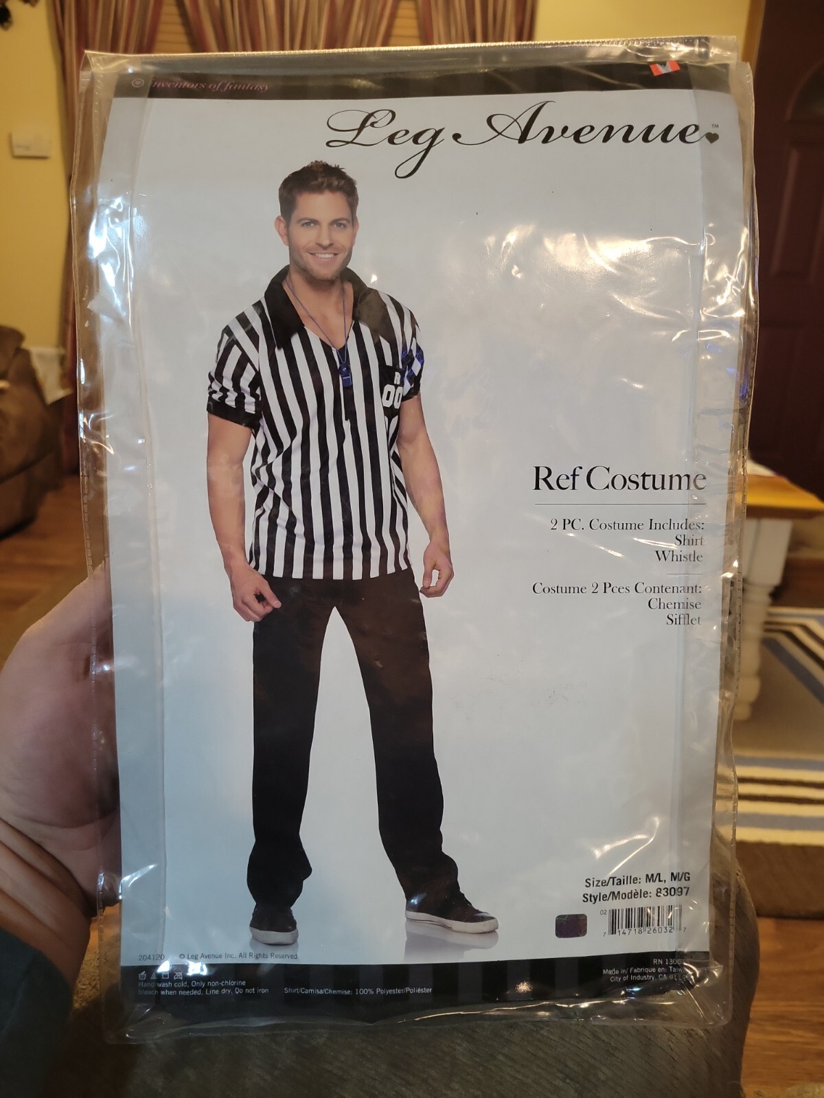Leg Avenue Men’s Ref Halloween/Roleplay Costume Size Medium – E3