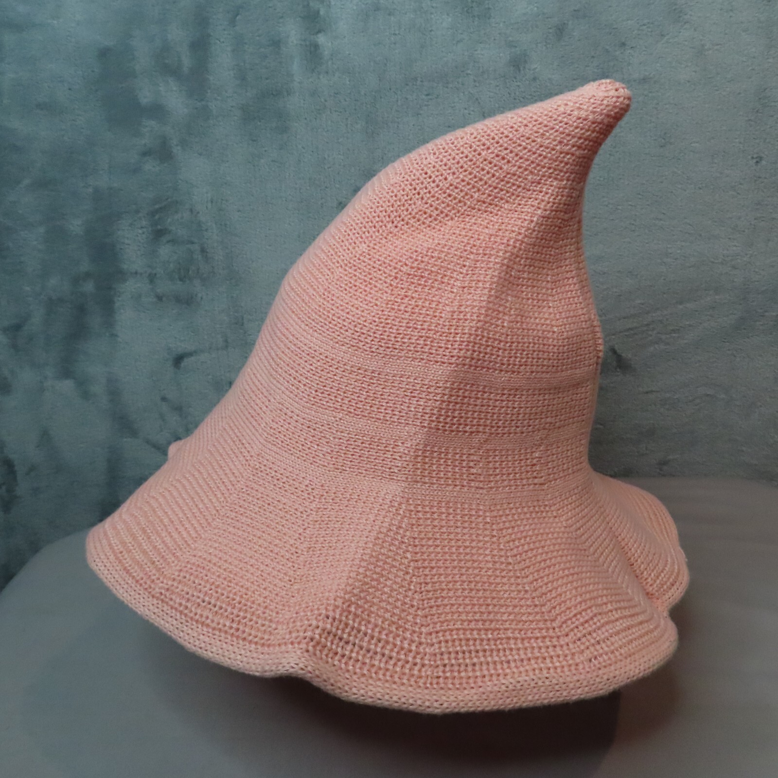 PINK WITCH HAT Woven Knit Costume Glinda Good Witch Halloween Cosplay Womens OS