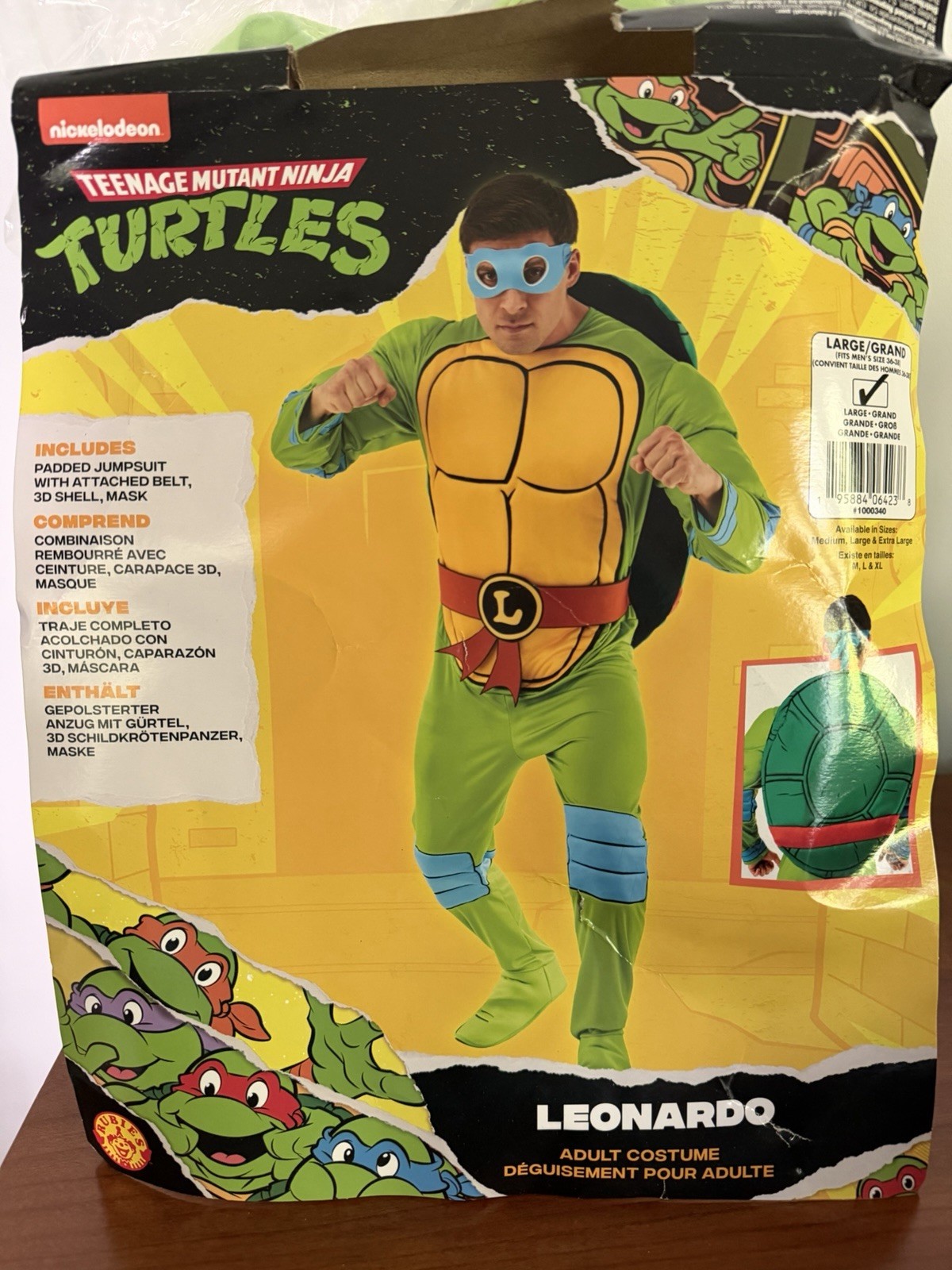 Teenage Mutant Ninja Turtles Costume Rubies Leonardo Adult Large