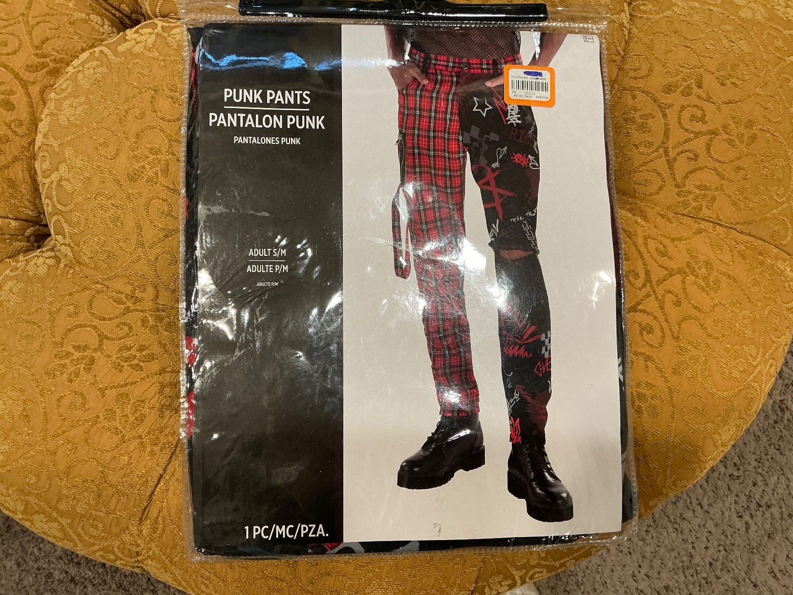Punk Pants Men’s Rocker Costume Size S/M New in Package