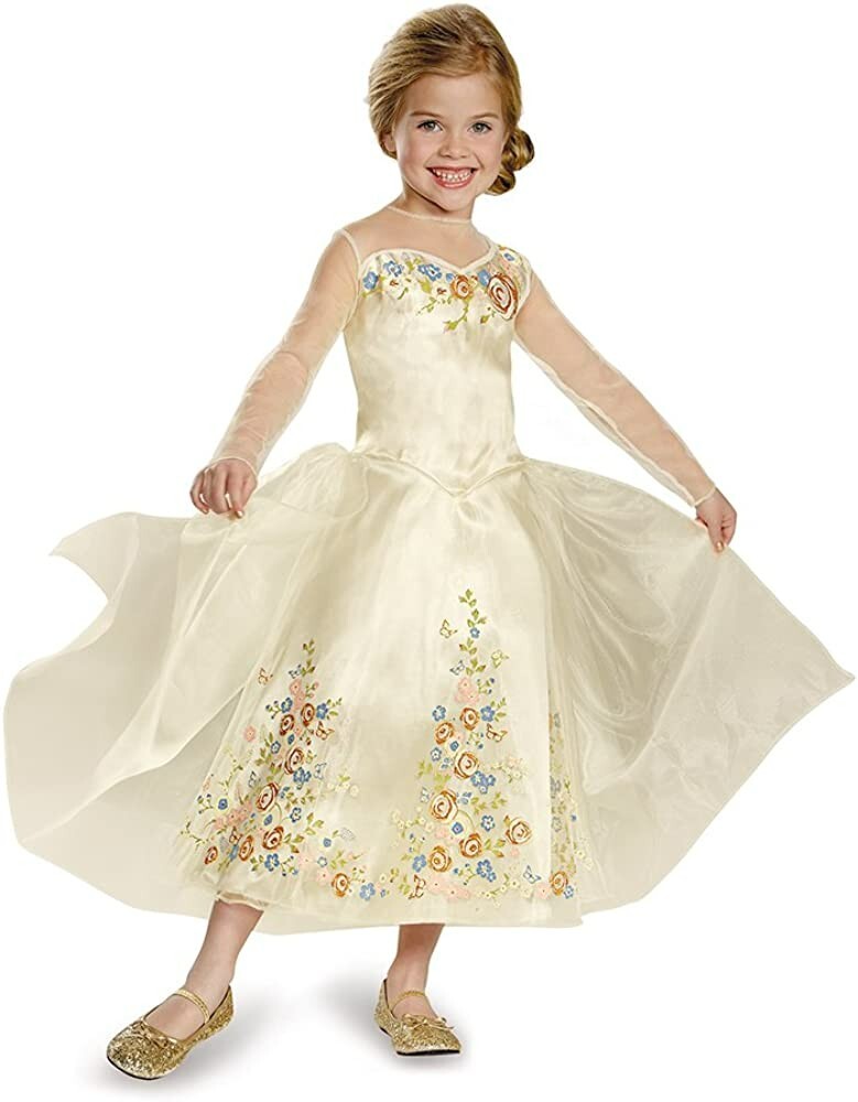 BRAND NEW Disguise Cinderella Movie Wedding Dress Deluxe Costume, SZ XS 3T-4T