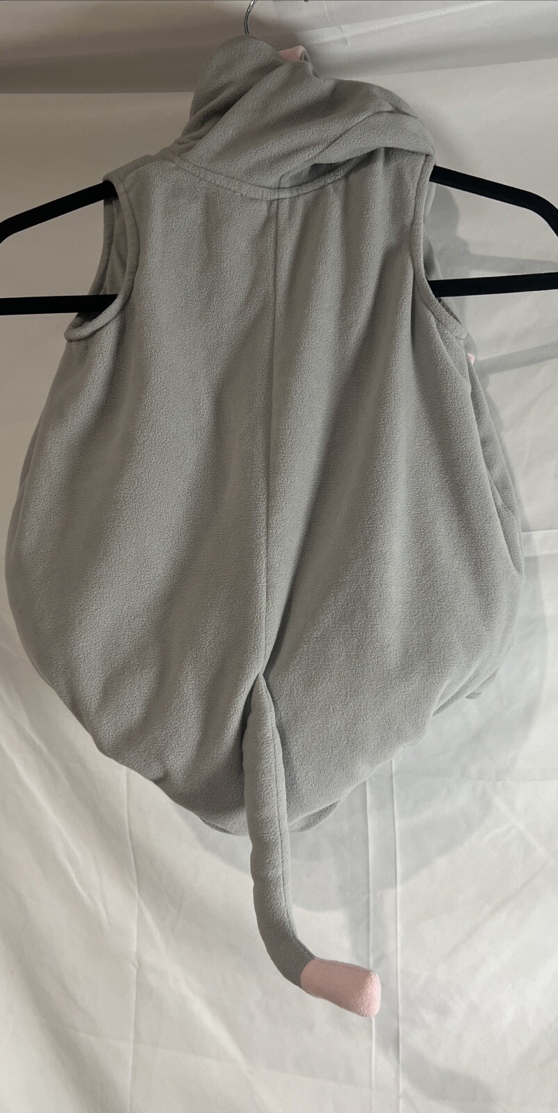 Carters Gray Plush Elephant Costume Bodysuit Only Infant Baby Size 24 Months