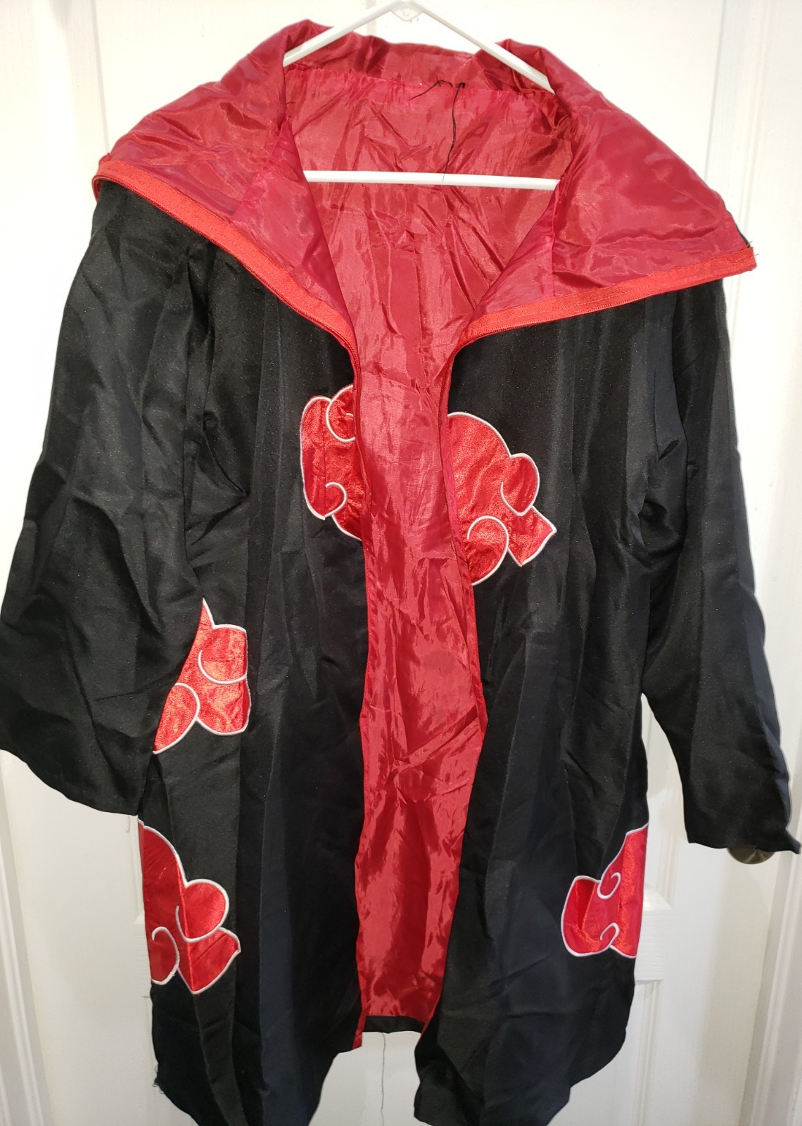 mens KATSUKI COAT JACKET HALLOWEEN COSTUME NARUTO lined small zip up front