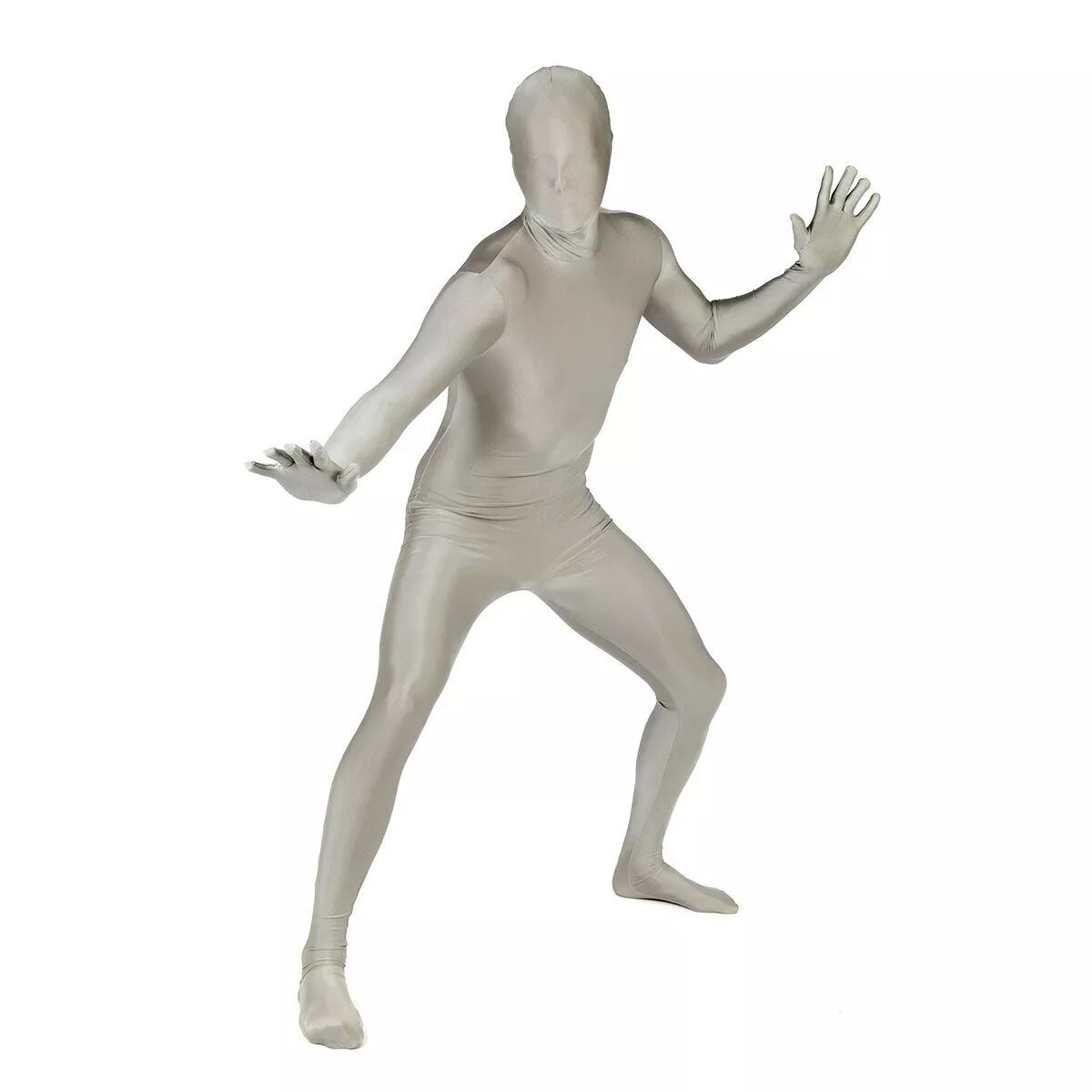 Silver Morphsuit M – XXL Men`s Women`s Skinsuit Zentai Suit Halloween Costume