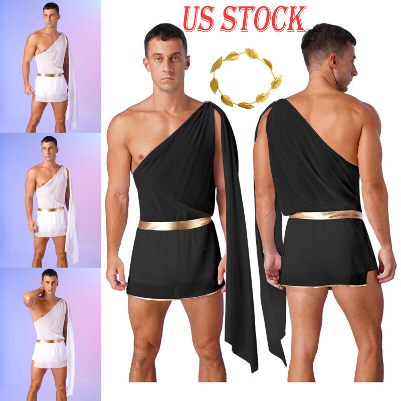US Men’s Ancient Rome Theme Party Role Play Halloween One Piece Outfits Rompers