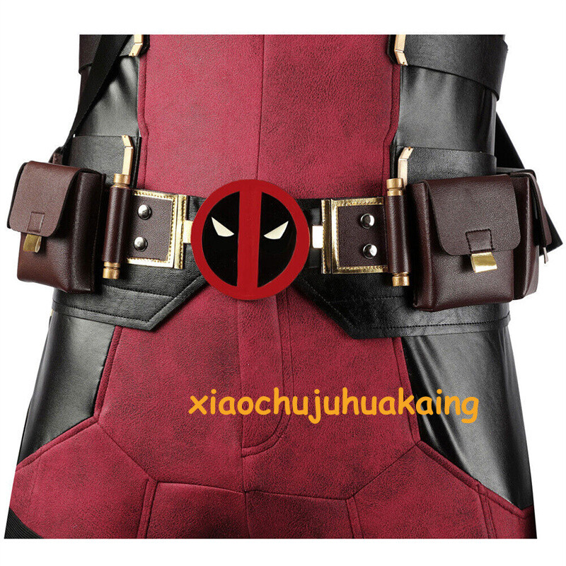 Deadpool 3 Wade Wilson Cosplay Costume Accessories Red Mask Belt Halloween Suit