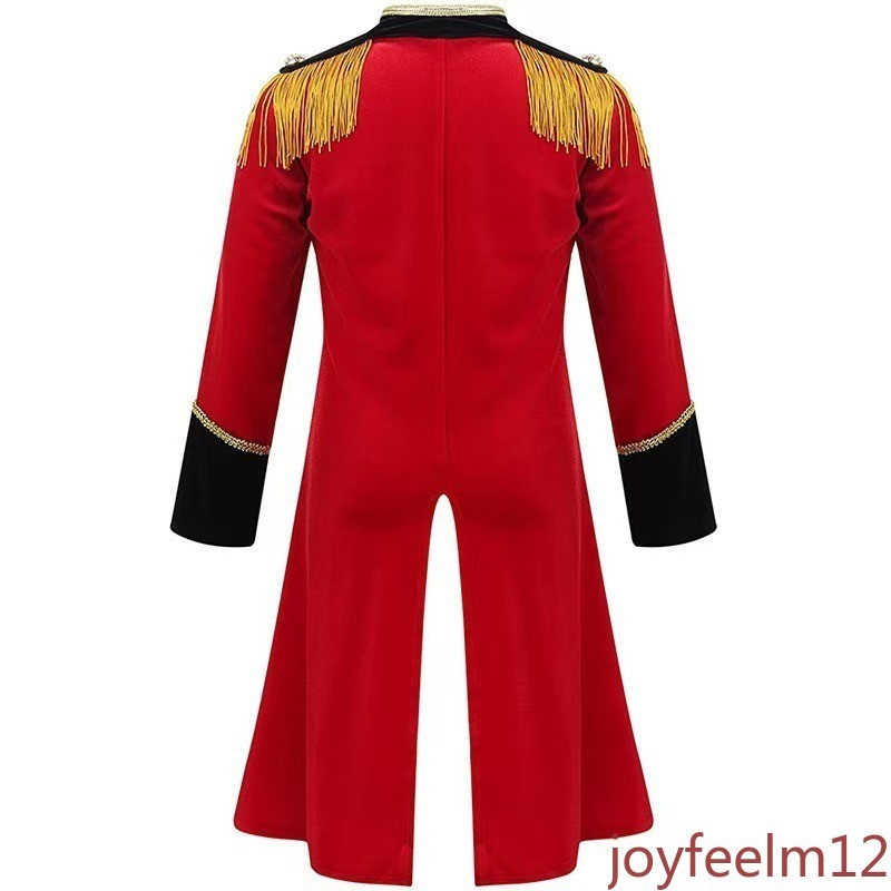 European Court Performance Jacket Hat Halloween Cosplay Prince Red Costumes Suit