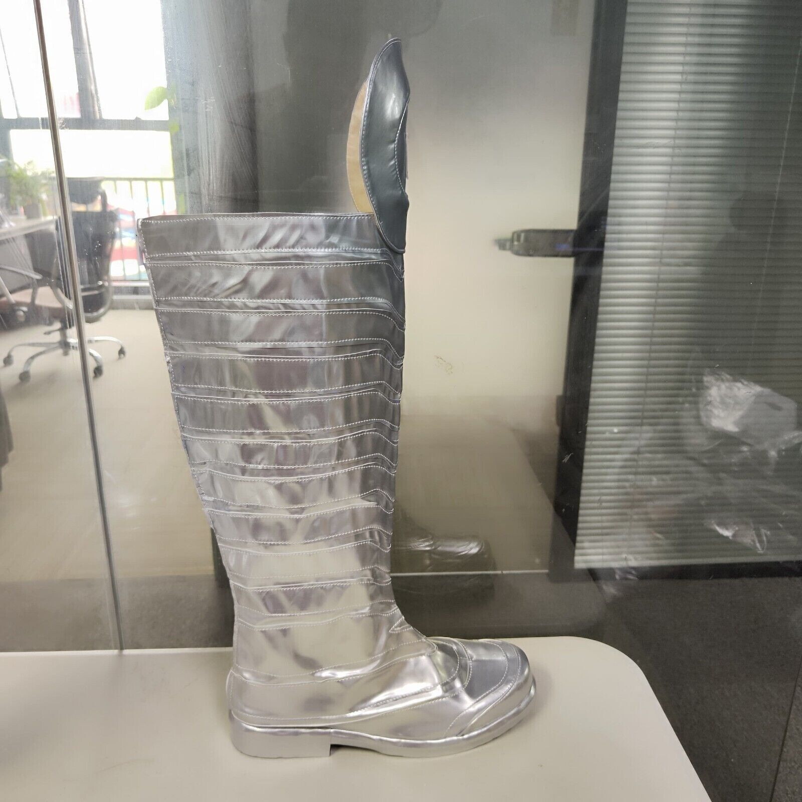 X Men Gambit Shoes Cosplay Silver Boots/