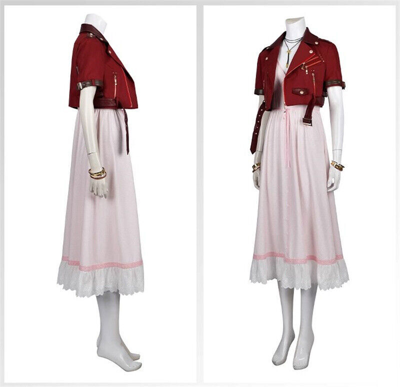 Final Fantasy VII Rebirth Aerith Gainsborough Cosplay Dress Outfit Costume Suit
