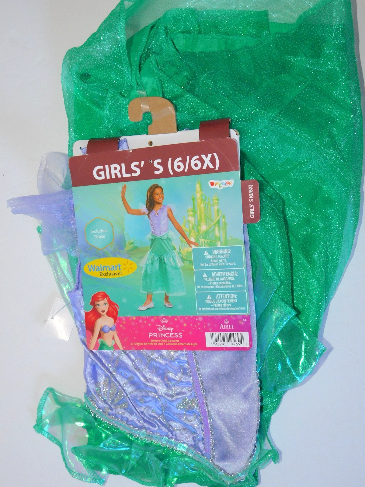 Disney Princess Ariel Girls XS 4 5 Dress Up Costume Halloween