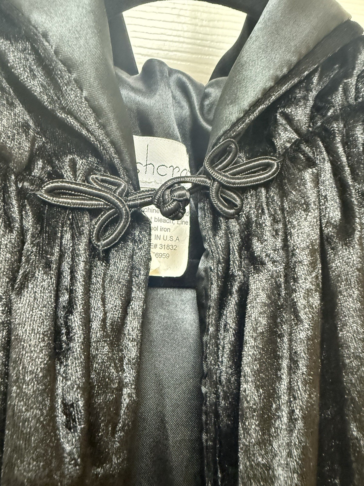 Chasing Fireflies Wishcraft Black Hooded Cape One Size Fits Most Excellent Youth