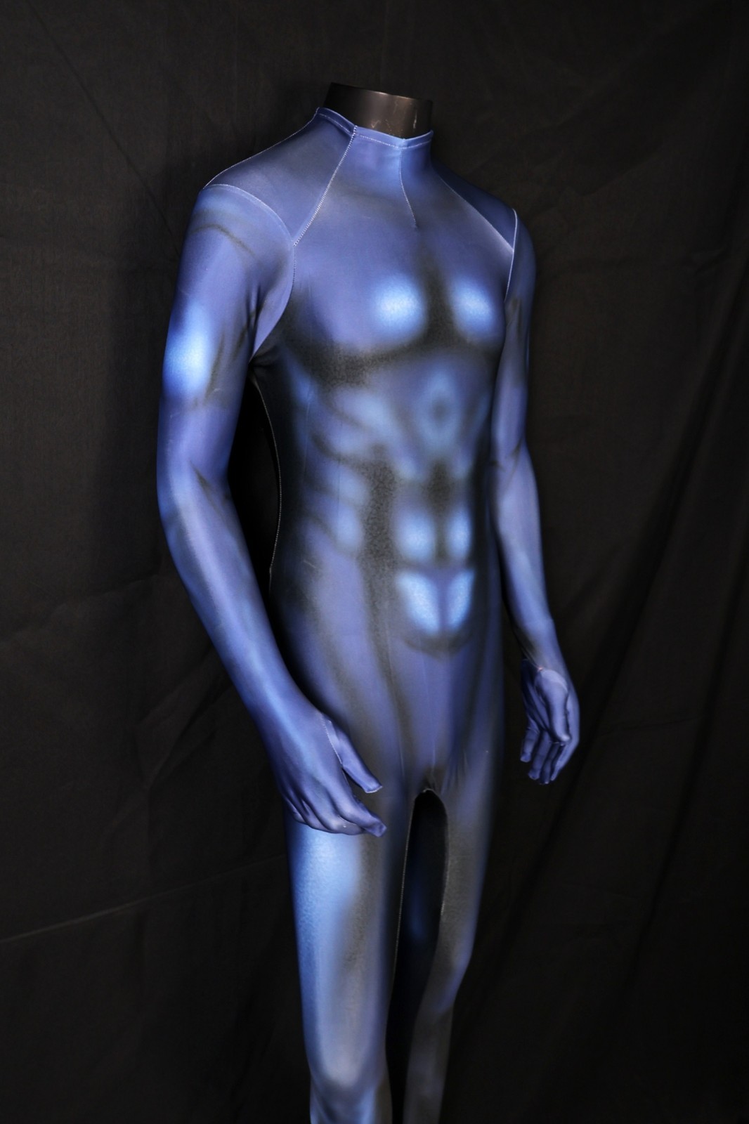 Commissioned Custom Made Bodysuit Blue Superhero Suit