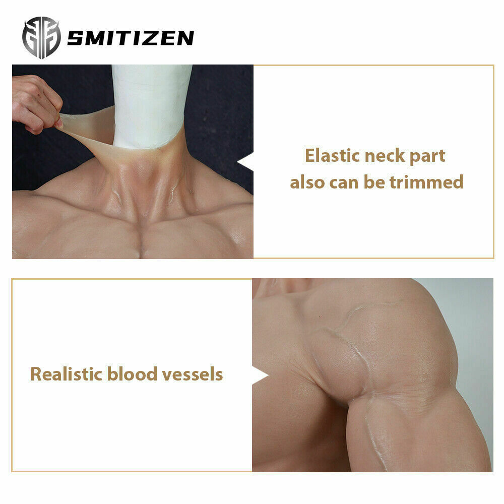 SMITIZEN Silicone Realistic Muscle suit Costume cosplay Fake belly musclar Arms