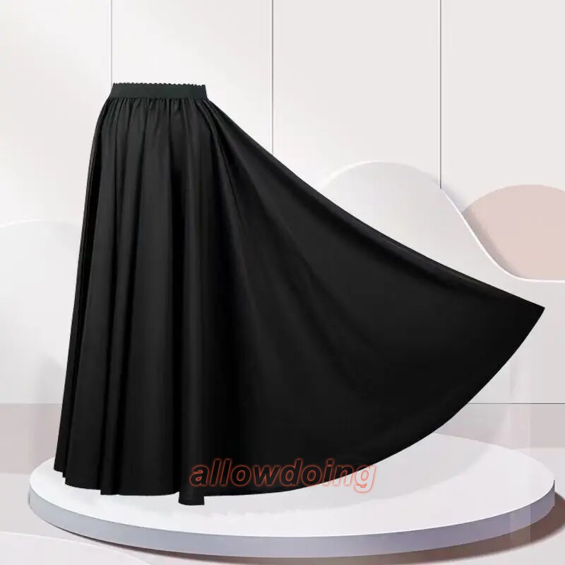 Chinese Innerwear Skirt Women Hanfu Lining Cotton A-Line Underskirt White Black