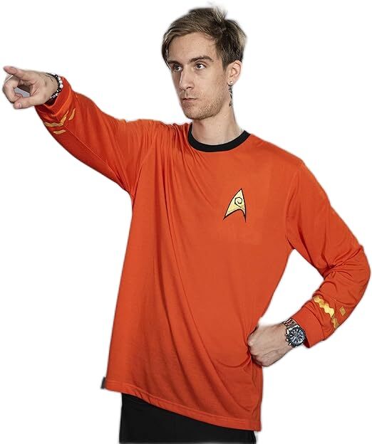 Unisex Star Trek Mr. Scott Engineer Red Replica Halloween Cosplay Costume Shirt