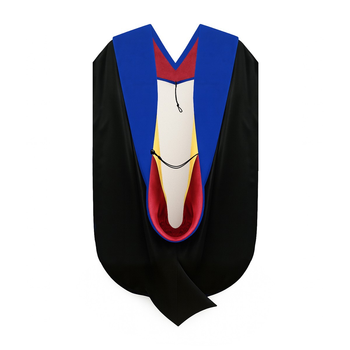 PhD Hood Royal Blue Velvet – Red & Gold