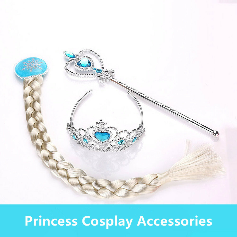 New Girls Princess Halloween Costume Dress up with Cosplay Accessories 3-12Y