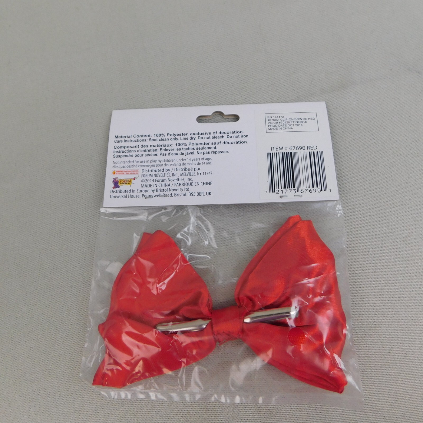 Dr. Seuss Cat in the Hat Halloween Costume Kit Top Hat & Bowtie Adult One Size