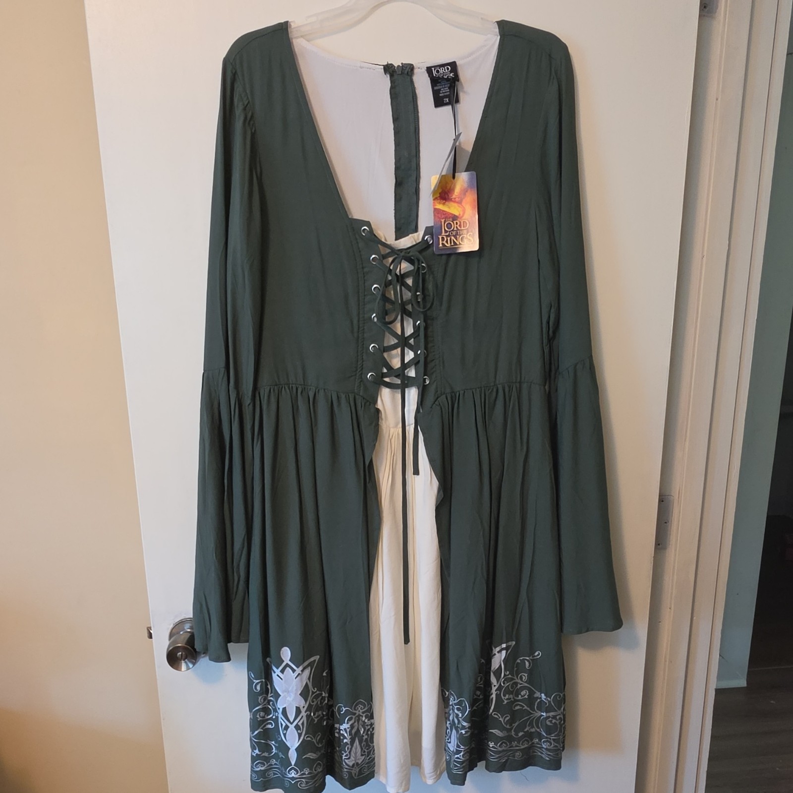 NWT 2XL Knee Length Elven Dress From Lord Of The Rings