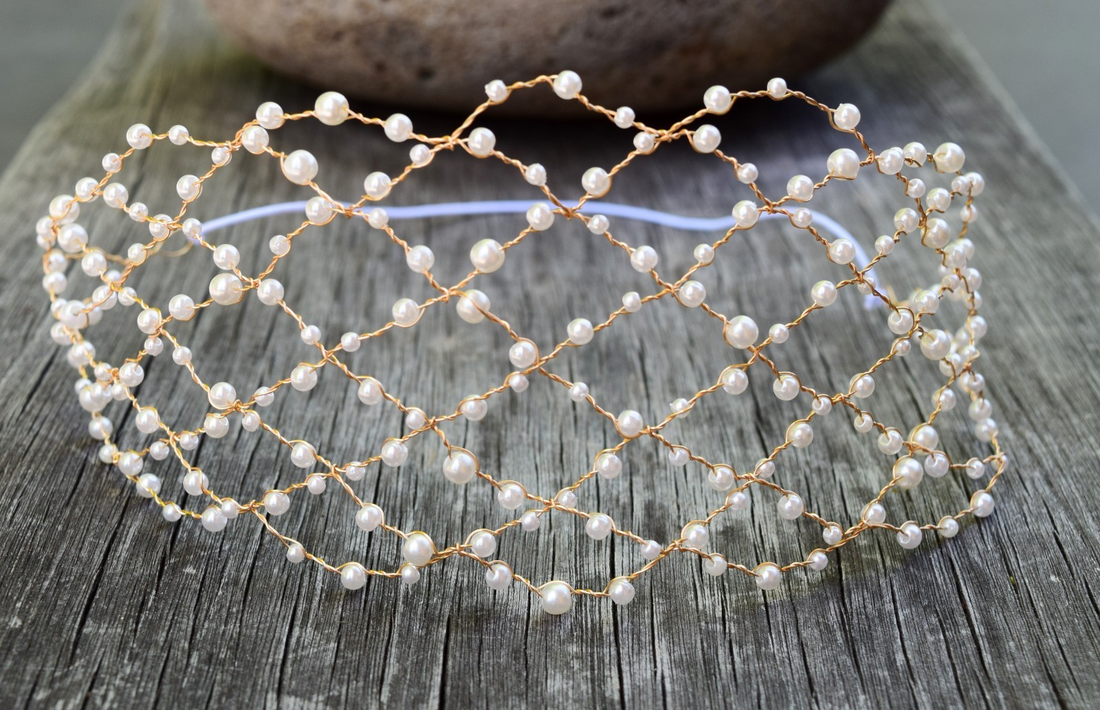 Princess Bride Buttercup Gold Wire Pearl Headband Red Dress Cosplay Costume