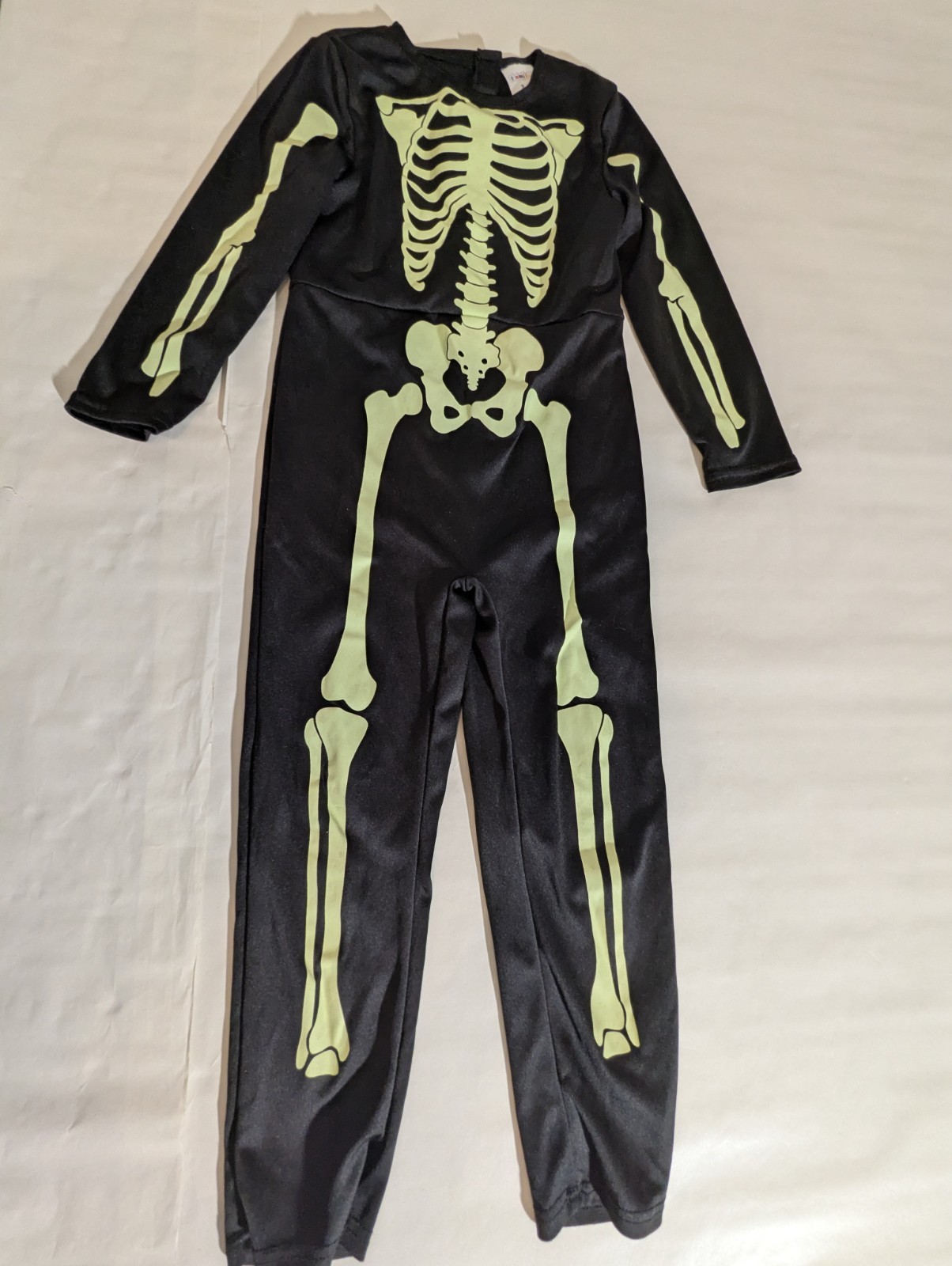 familus Skeleton Costume Suit Black Yellow Unisex 3-4 Years 100% Polyester